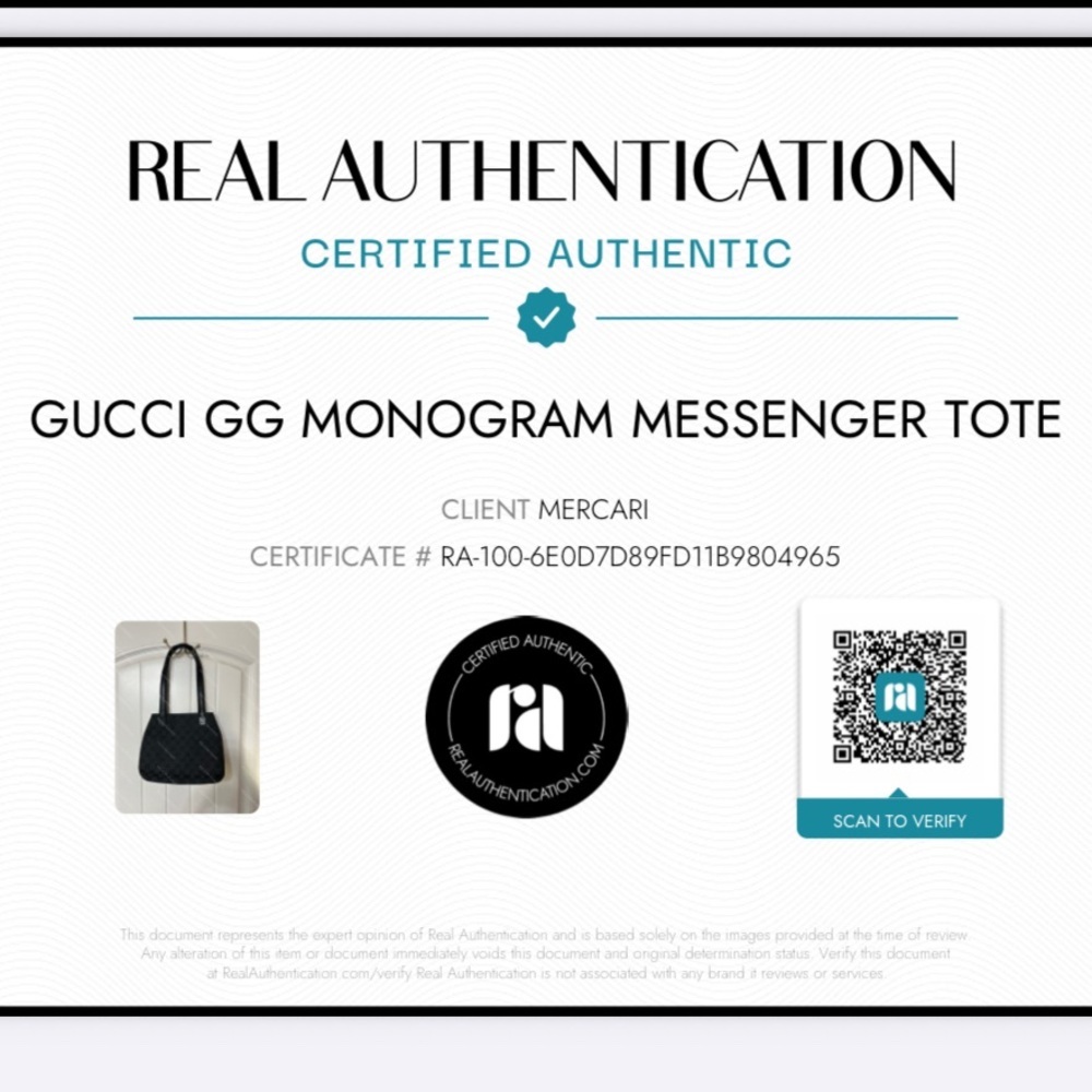 Gucci Black Monogram Tote Bag - Picture 5 of 16